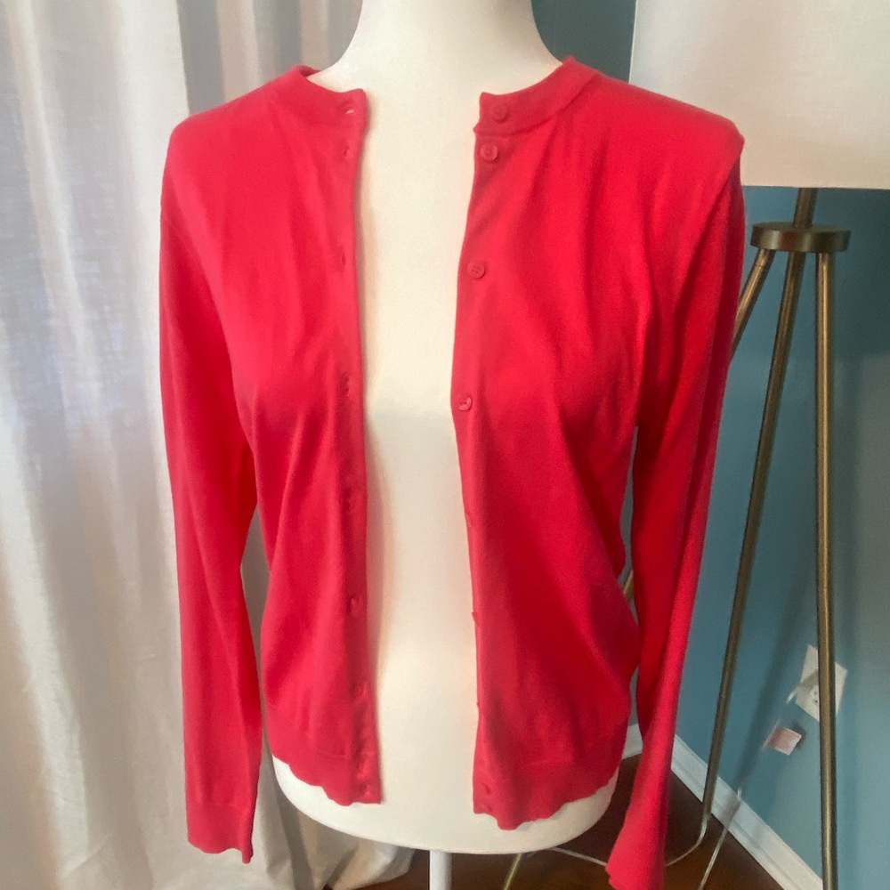 Pink Button-Up Cardigan